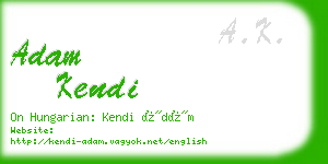 adam kendi business card